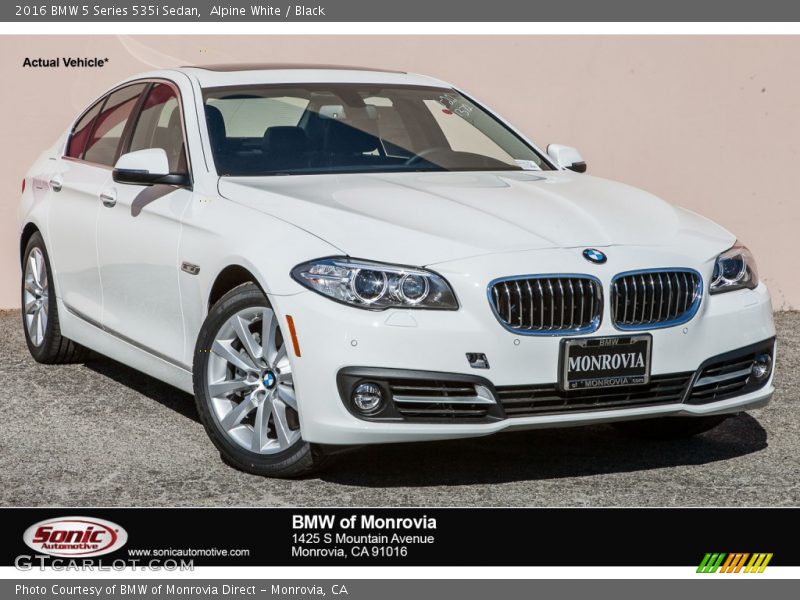 Alpine White / Black 2016 BMW 5 Series 535i Sedan