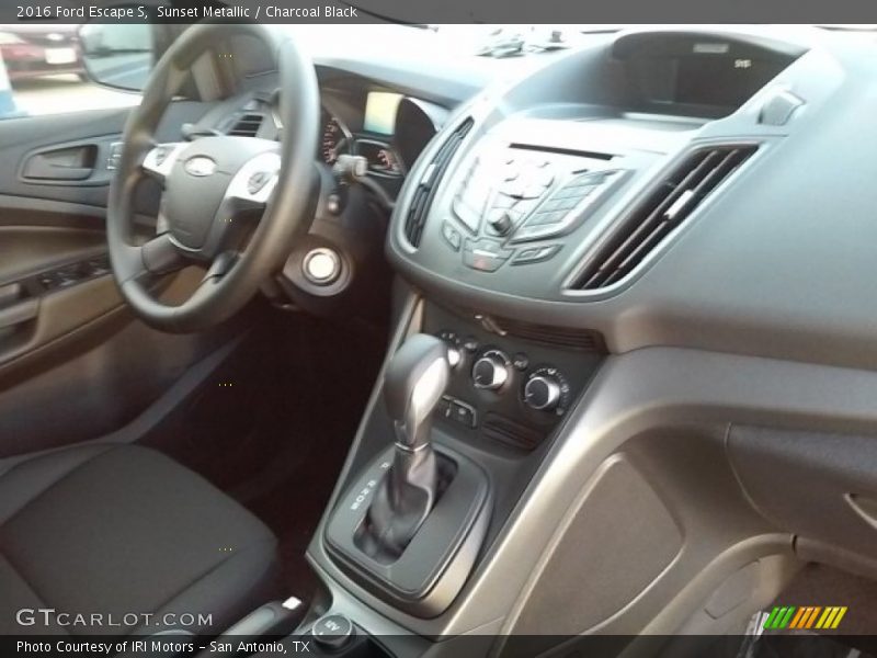 Sunset Metallic / Charcoal Black 2016 Ford Escape S