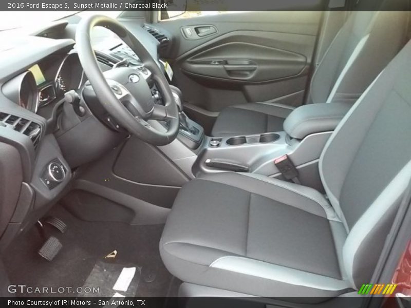 Sunset Metallic / Charcoal Black 2016 Ford Escape S
