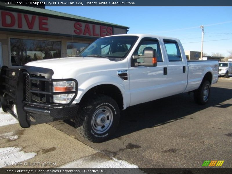 Oxford White / Medium Stone 2010 Ford F350 Super Duty XL Crew Cab 4x4
