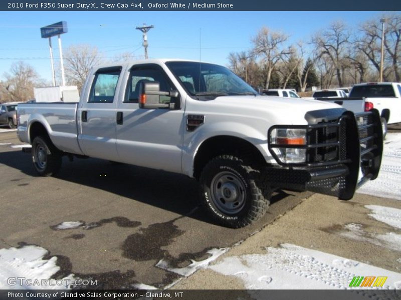Oxford White / Medium Stone 2010 Ford F350 Super Duty XL Crew Cab 4x4