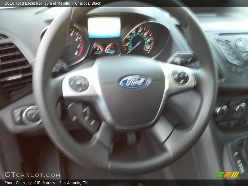 Sunset Metallic / Charcoal Black 2016 Ford Escape S