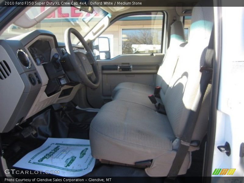 Oxford White / Medium Stone 2010 Ford F350 Super Duty XL Crew Cab 4x4