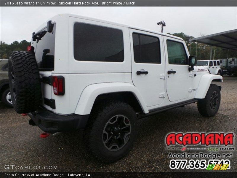 Bright White / Black 2016 Jeep Wrangler Unlimited Rubicon Hard Rock 4x4