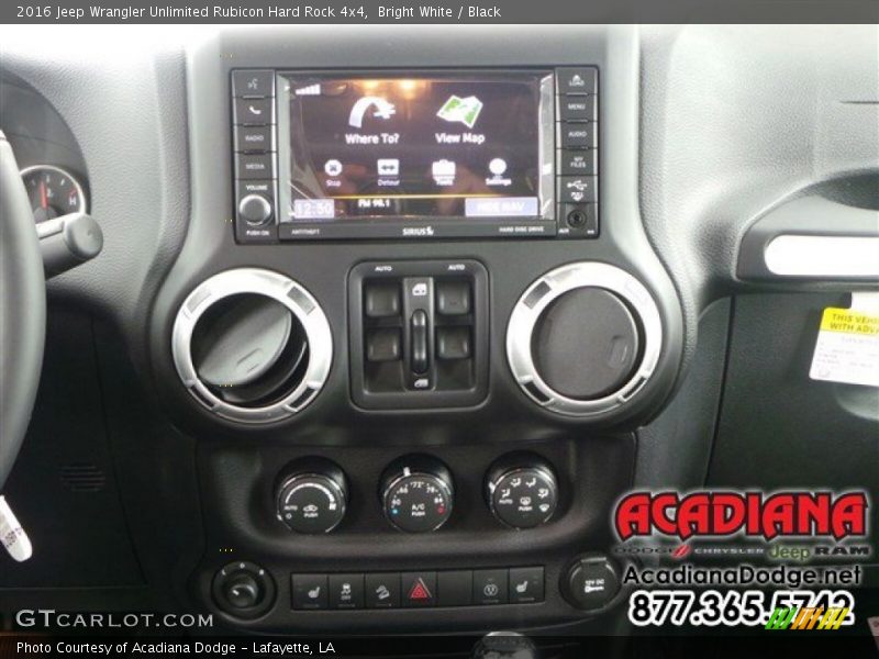 Bright White / Black 2016 Jeep Wrangler Unlimited Rubicon Hard Rock 4x4