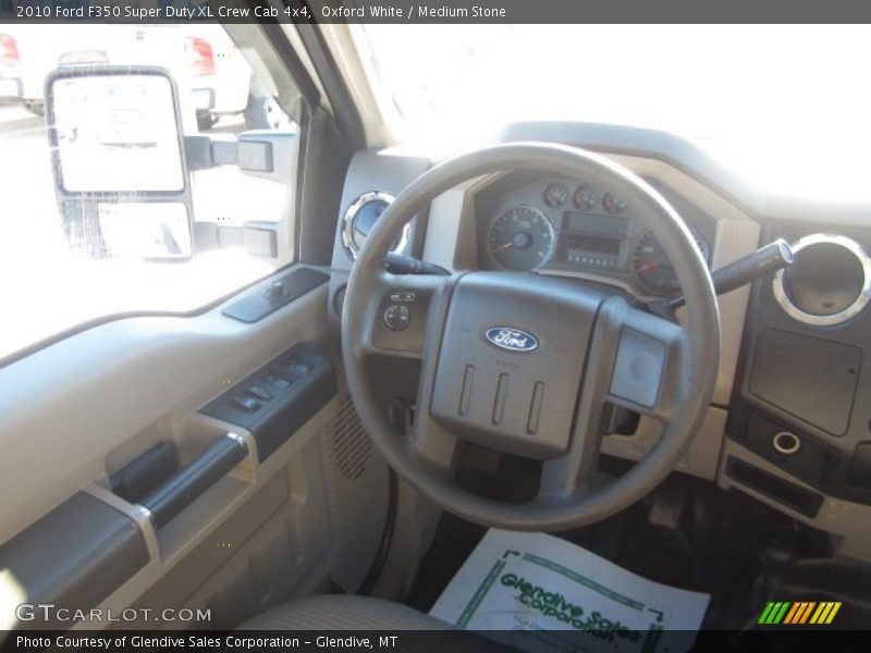 Oxford White / Medium Stone 2010 Ford F350 Super Duty XL Crew Cab 4x4