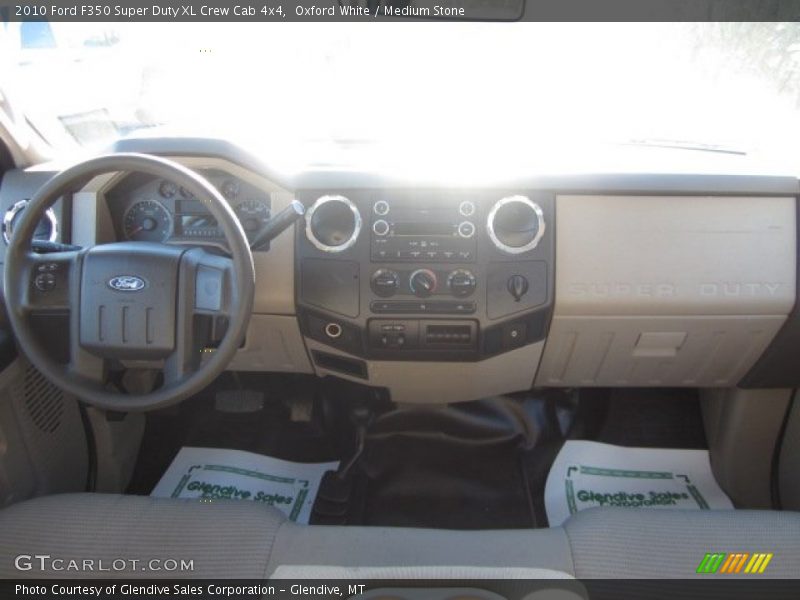 Oxford White / Medium Stone 2010 Ford F350 Super Duty XL Crew Cab 4x4