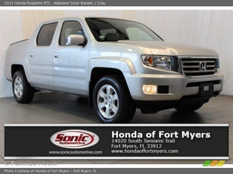 Alabaster Silver Metallic / Gray 2013 Honda Ridgeline RTS