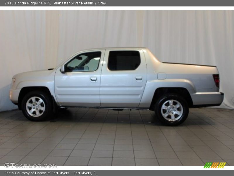 Alabaster Silver Metallic / Gray 2013 Honda Ridgeline RTS