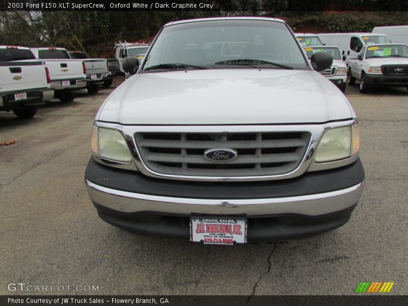 Oxford White / Dark Graphite Grey 2003 Ford F150 XLT SuperCrew