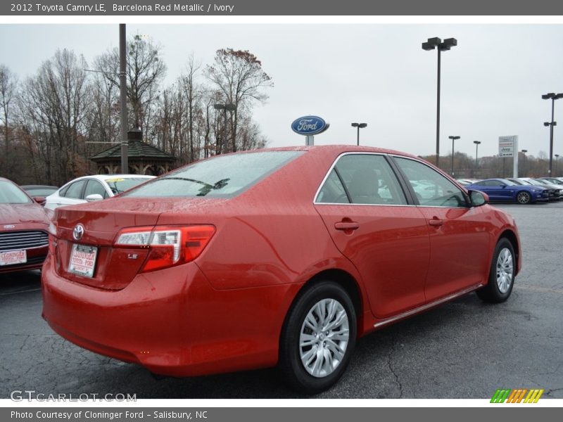 Barcelona Red Metallic / Ivory 2012 Toyota Camry LE