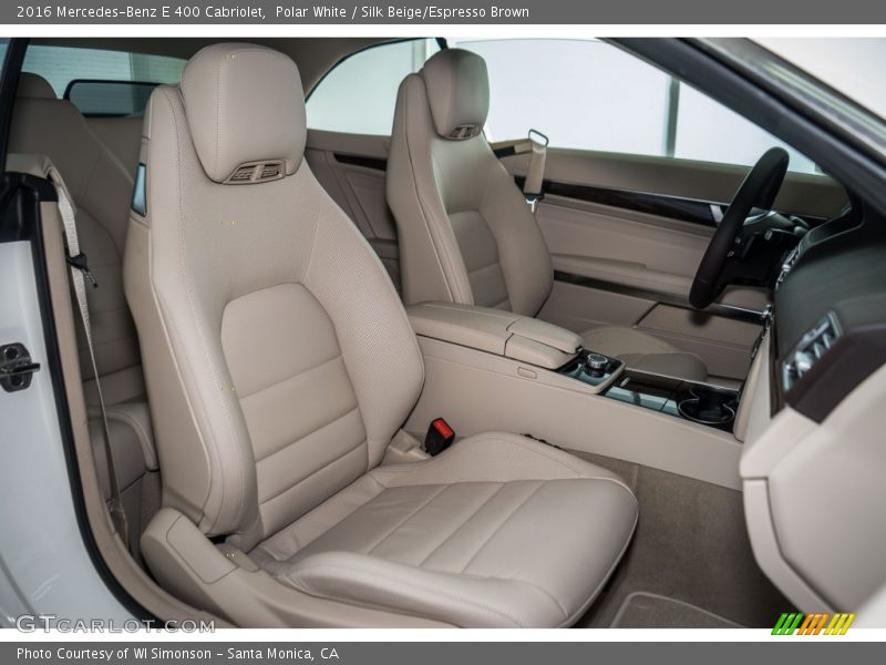 Polar White / Silk Beige/Espresso Brown 2016 Mercedes-Benz E 400 Cabriolet