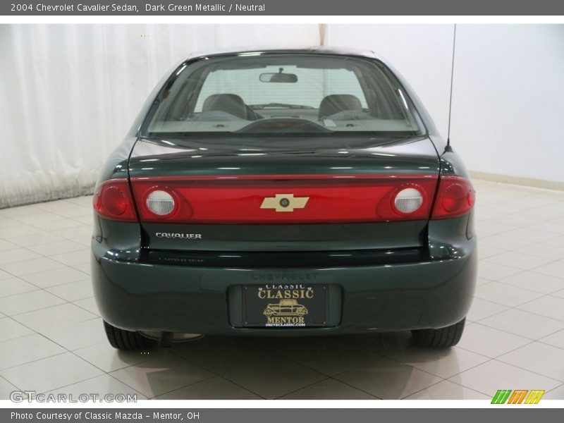 Dark Green Metallic / Neutral 2004 Chevrolet Cavalier Sedan