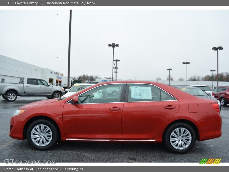 Barcelona Red Metallic / Ivory 2012 Toyota Camry LE