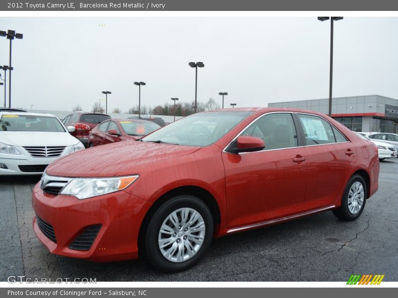 Barcelona Red Metallic / Ivory 2012 Toyota Camry LE