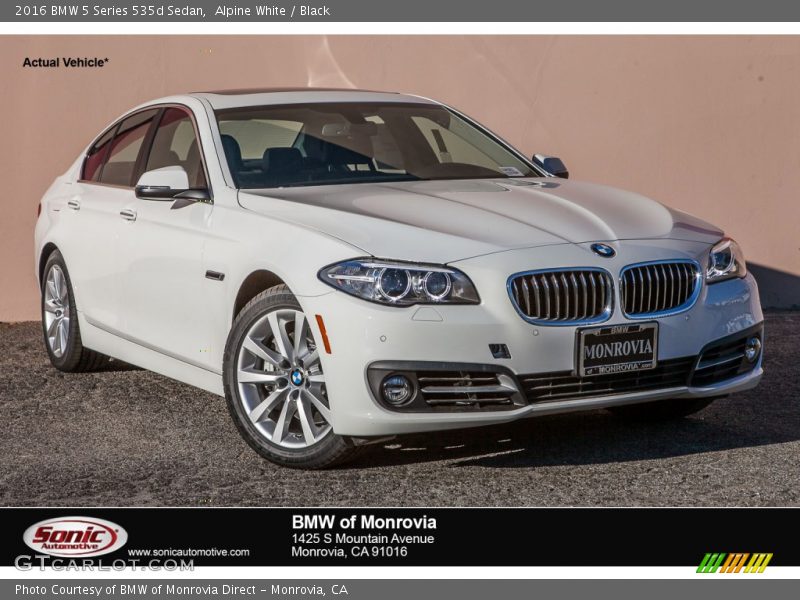 Alpine White / Black 2016 BMW 5 Series 535d Sedan