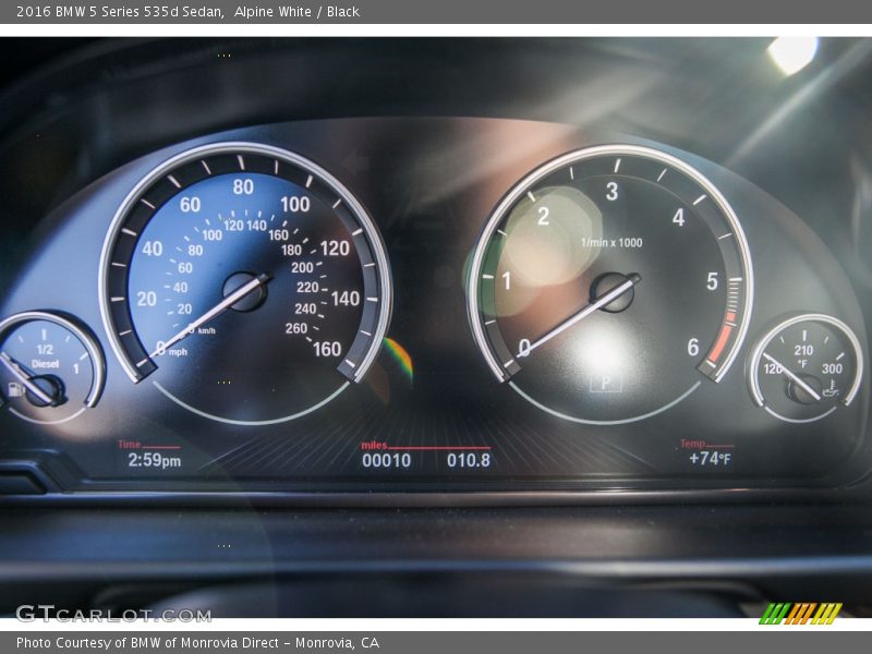 Alpine White / Black 2016 BMW 5 Series 535d Sedan