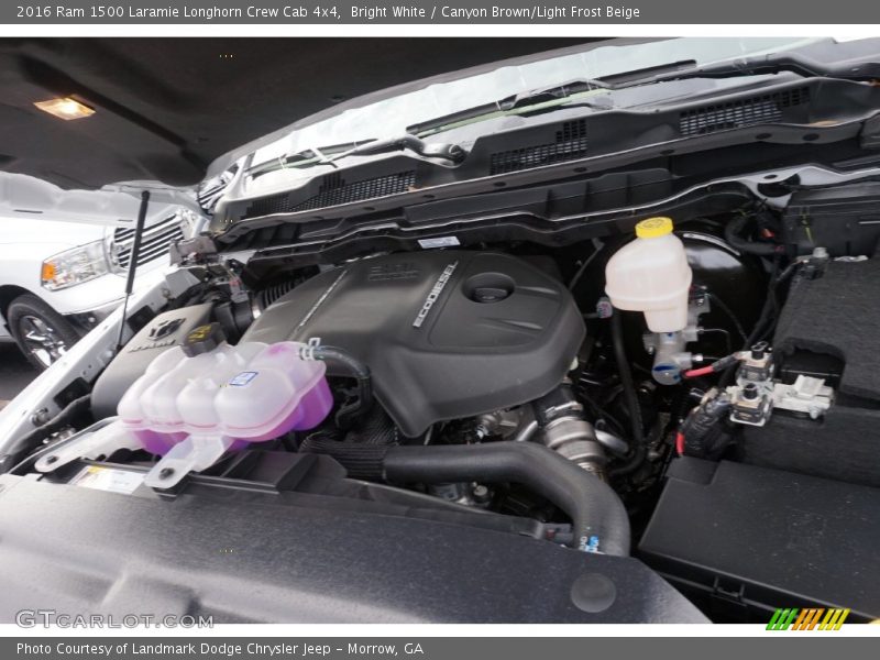Bright White / Canyon Brown/Light Frost Beige 2016 Ram 1500 Laramie Longhorn Crew Cab 4x4