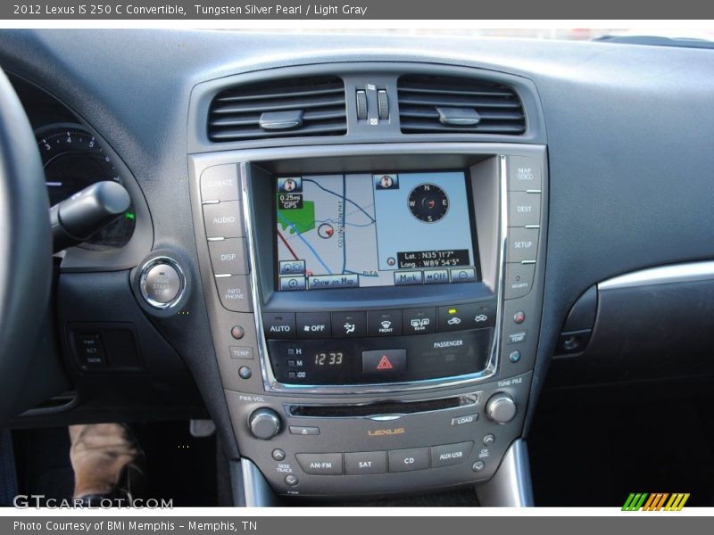 Tungsten Silver Pearl / Light Gray 2012 Lexus IS 250 C Convertible