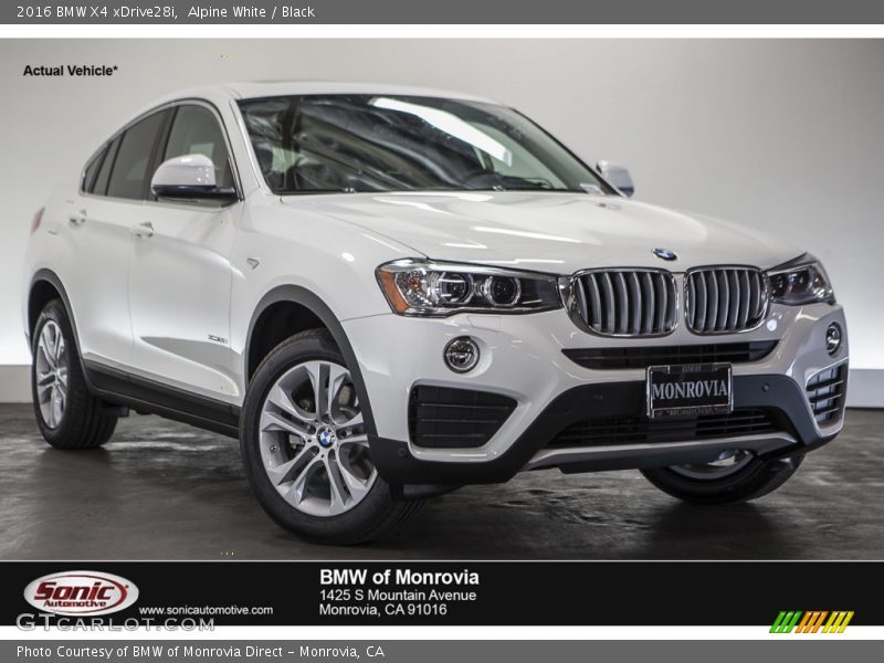 Alpine White / Black 2016 BMW X4 xDrive28i
