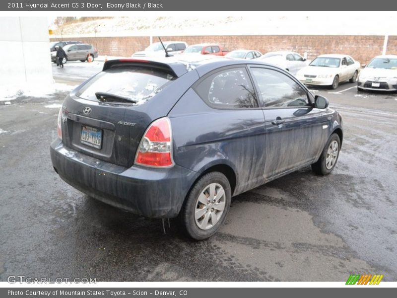Ebony Black / Black 2011 Hyundai Accent GS 3 Door