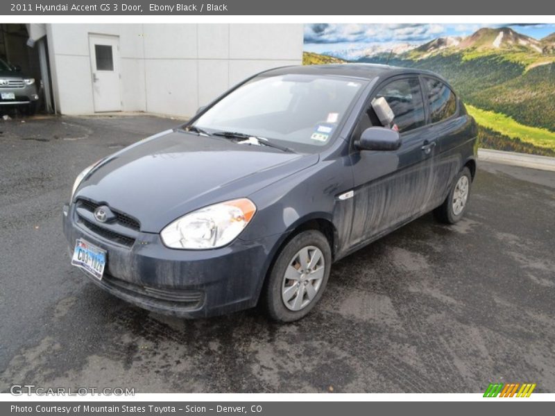 Ebony Black / Black 2011 Hyundai Accent GS 3 Door