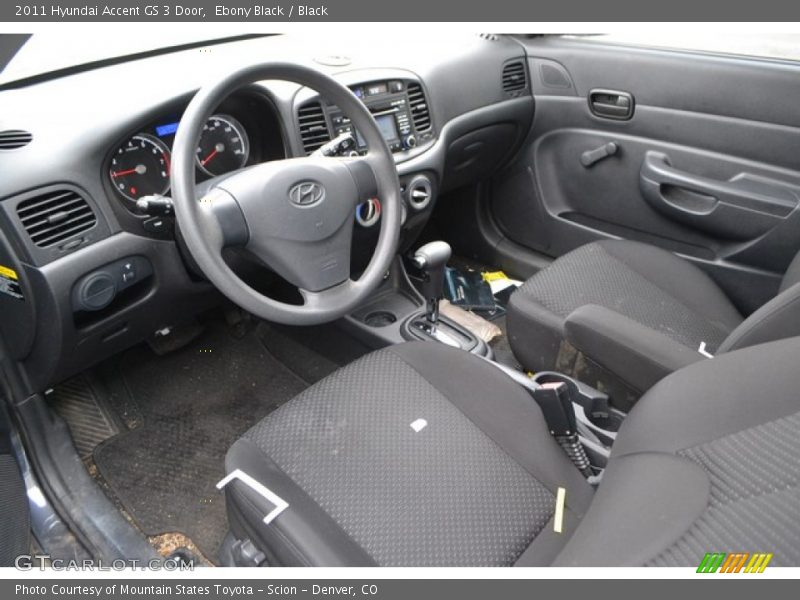 Ebony Black / Black 2011 Hyundai Accent GS 3 Door