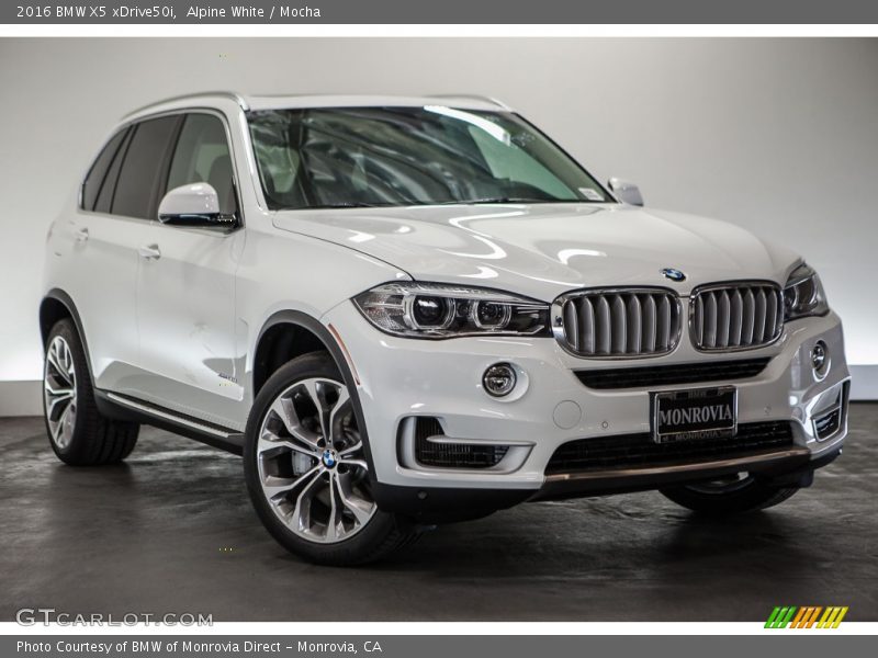 Alpine White / Mocha 2016 BMW X5 xDrive50i