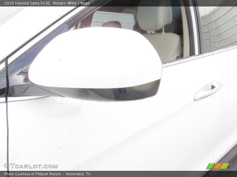 Monaco White / Beige 2016 Hyundai Santa Fe SE