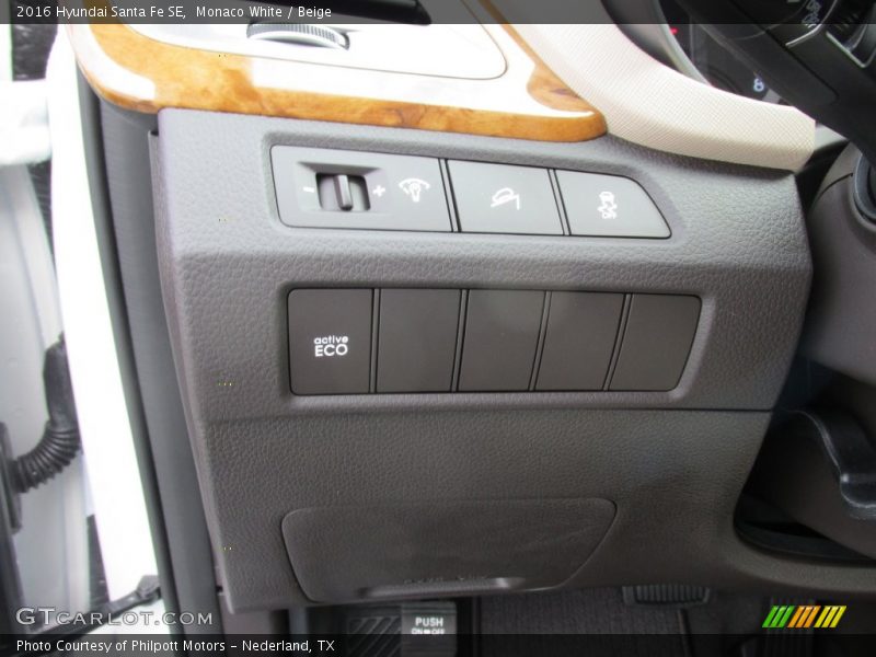 Monaco White / Beige 2016 Hyundai Santa Fe SE