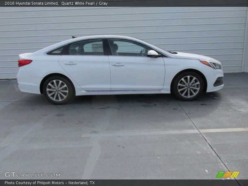Quartz White Pearl / Gray 2016 Hyundai Sonata Limited
