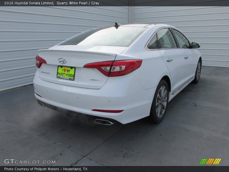 Quartz White Pearl / Gray 2016 Hyundai Sonata Limited
