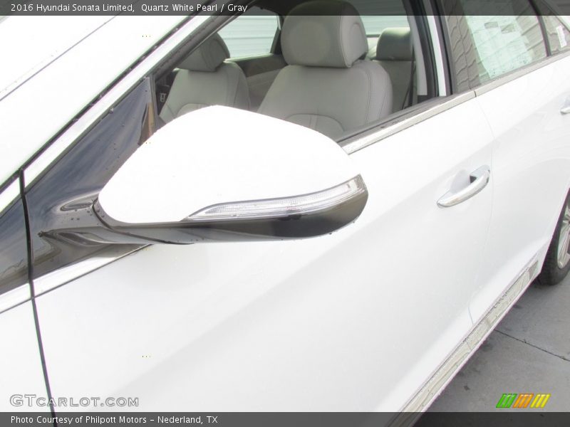 Quartz White Pearl / Gray 2016 Hyundai Sonata Limited