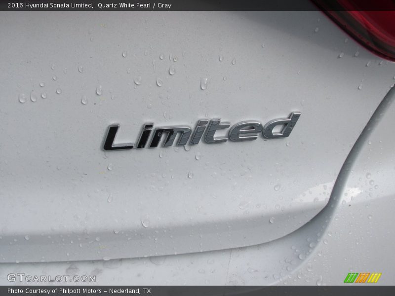 Quartz White Pearl / Gray 2016 Hyundai Sonata Limited