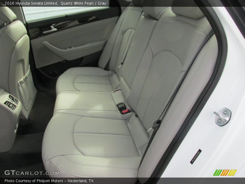 Quartz White Pearl / Gray 2016 Hyundai Sonata Limited