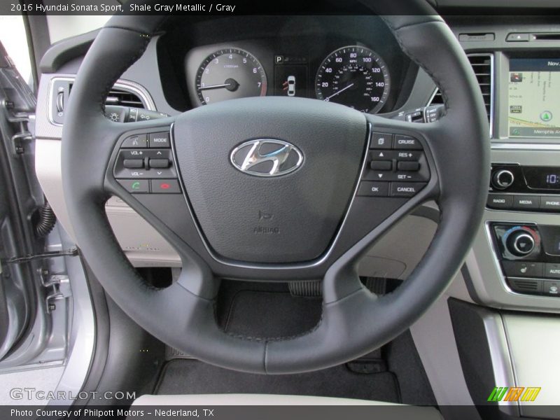 Shale Gray Metallic / Gray 2016 Hyundai Sonata Sport
