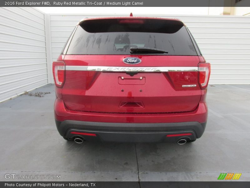 Ruby Red Metallic Tri-Coat / Medium Light Camel 2016 Ford Explorer FWD