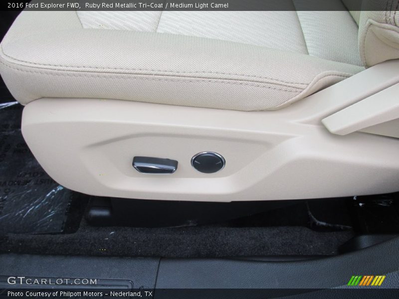 Ruby Red Metallic Tri-Coat / Medium Light Camel 2016 Ford Explorer FWD