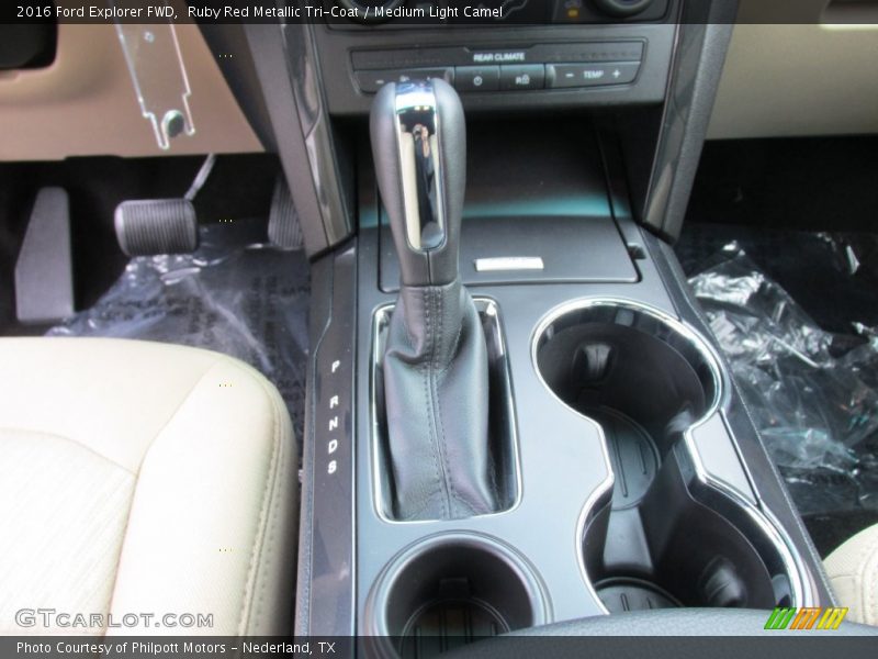 Ruby Red Metallic Tri-Coat / Medium Light Camel 2016 Ford Explorer FWD