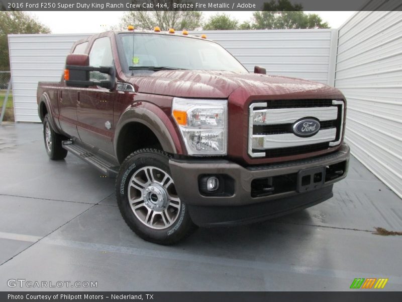 Front 3/4 View of 2016 F250 Super Duty King Ranch Crew Cab 4x4