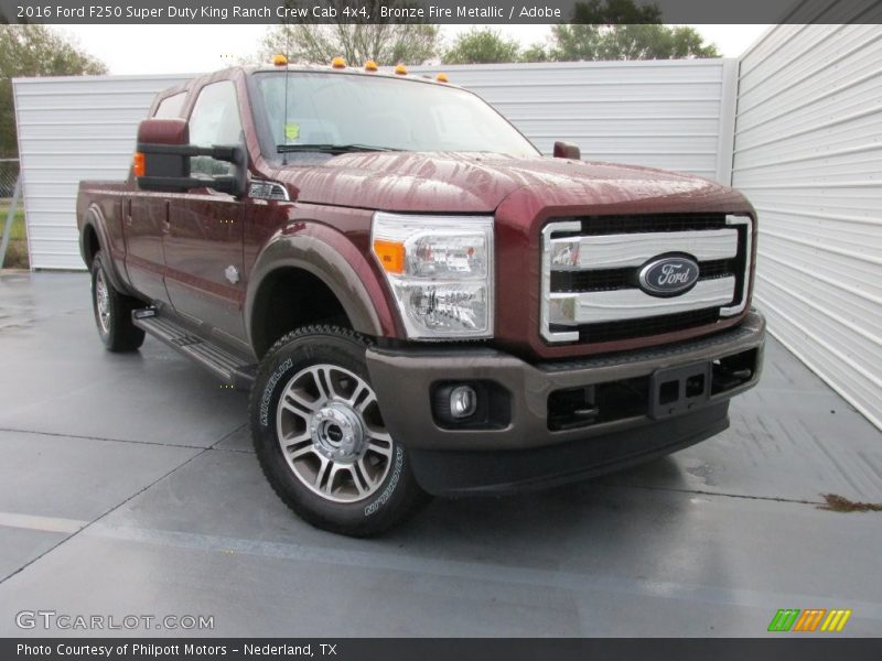 Bronze Fire Metallic / Adobe 2016 Ford F250 Super Duty King Ranch Crew Cab 4x4