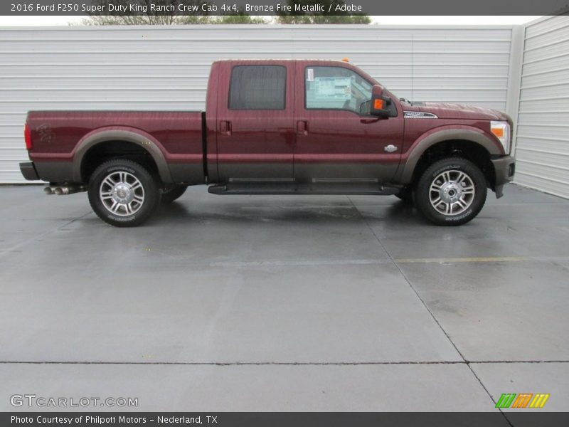  2016 F250 Super Duty King Ranch Crew Cab 4x4 Bronze Fire Metallic