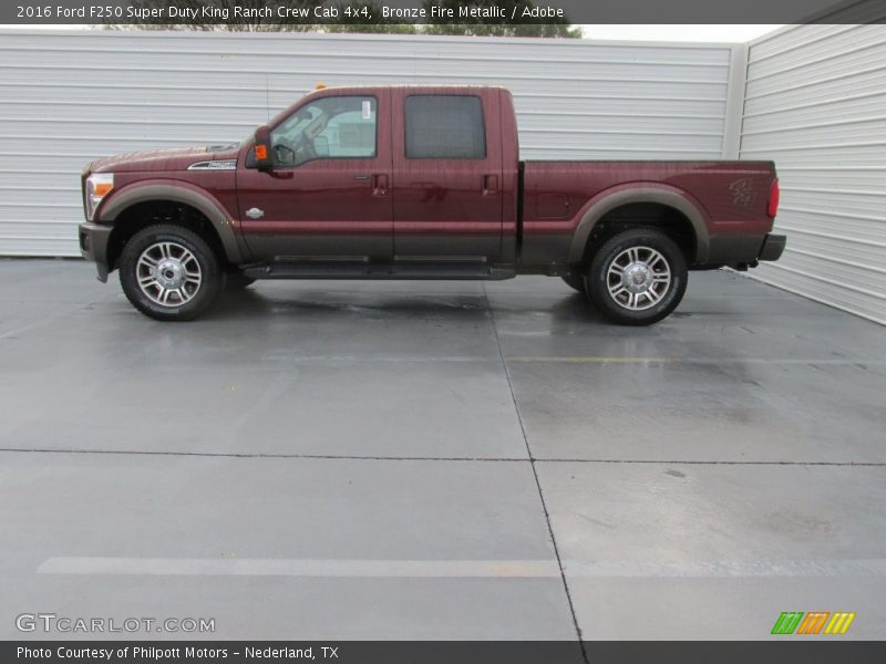 Bronze Fire Metallic / Adobe 2016 Ford F250 Super Duty King Ranch Crew Cab 4x4