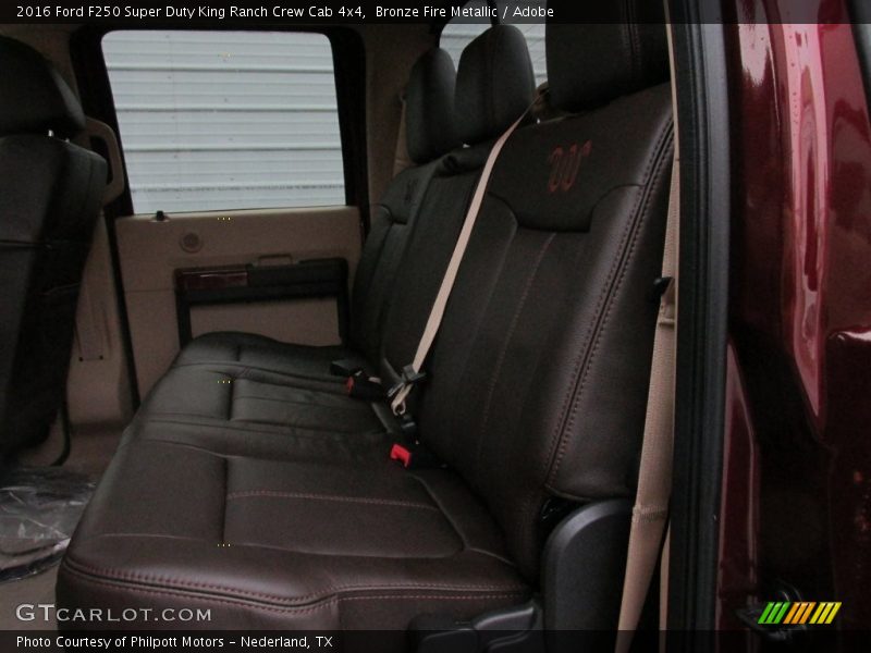 Rear Seat of 2016 F250 Super Duty King Ranch Crew Cab 4x4