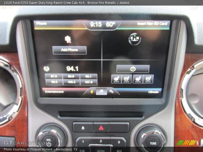 Controls of 2016 F250 Super Duty King Ranch Crew Cab 4x4