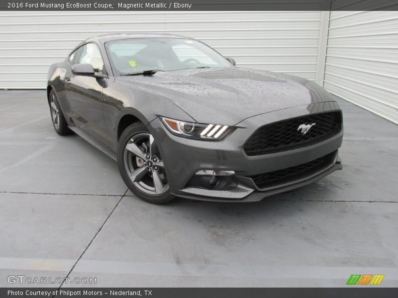 Magnetic Metallic / Ebony 2016 Ford Mustang EcoBoost Coupe