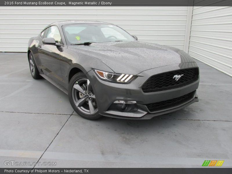 Magnetic Metallic / Ebony 2016 Ford Mustang EcoBoost Coupe