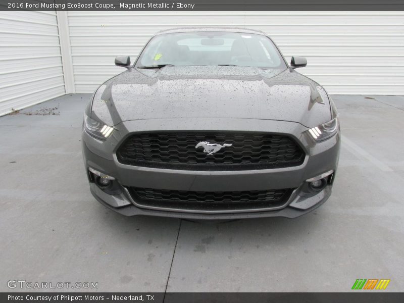 Magnetic Metallic / Ebony 2016 Ford Mustang EcoBoost Coupe