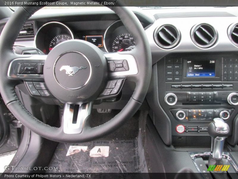 Magnetic Metallic / Ebony 2016 Ford Mustang EcoBoost Coupe