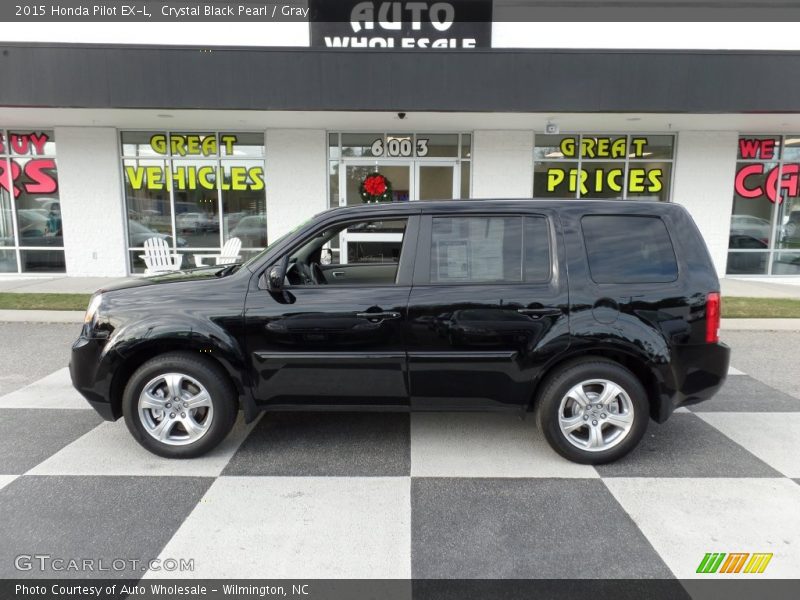 Crystal Black Pearl / Gray 2015 Honda Pilot EX-L